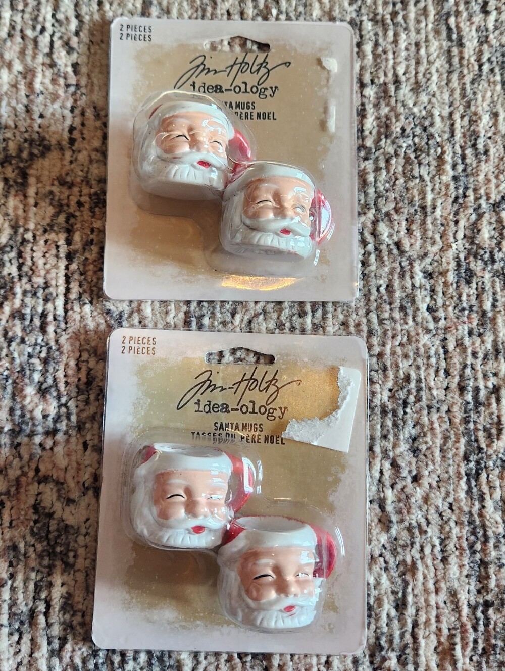 Tim Holtz Idea-ology Santa Mugs